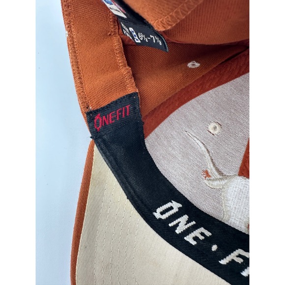 Texas Longhorns Burnt Top of the World  Orange Embroidered Baseball Cap Hat OSFM - Picture 8 of 9